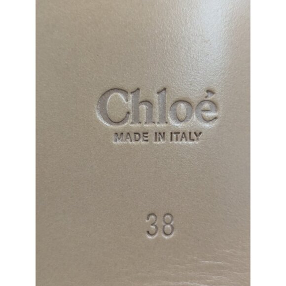 Chloé Emily Knotted Bow Leather Slide Flats Blue EU38 - Picture 8 of 10